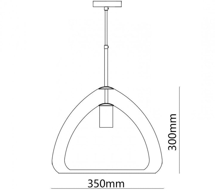Futurystyczna Lampa Wisząca ze Szkła