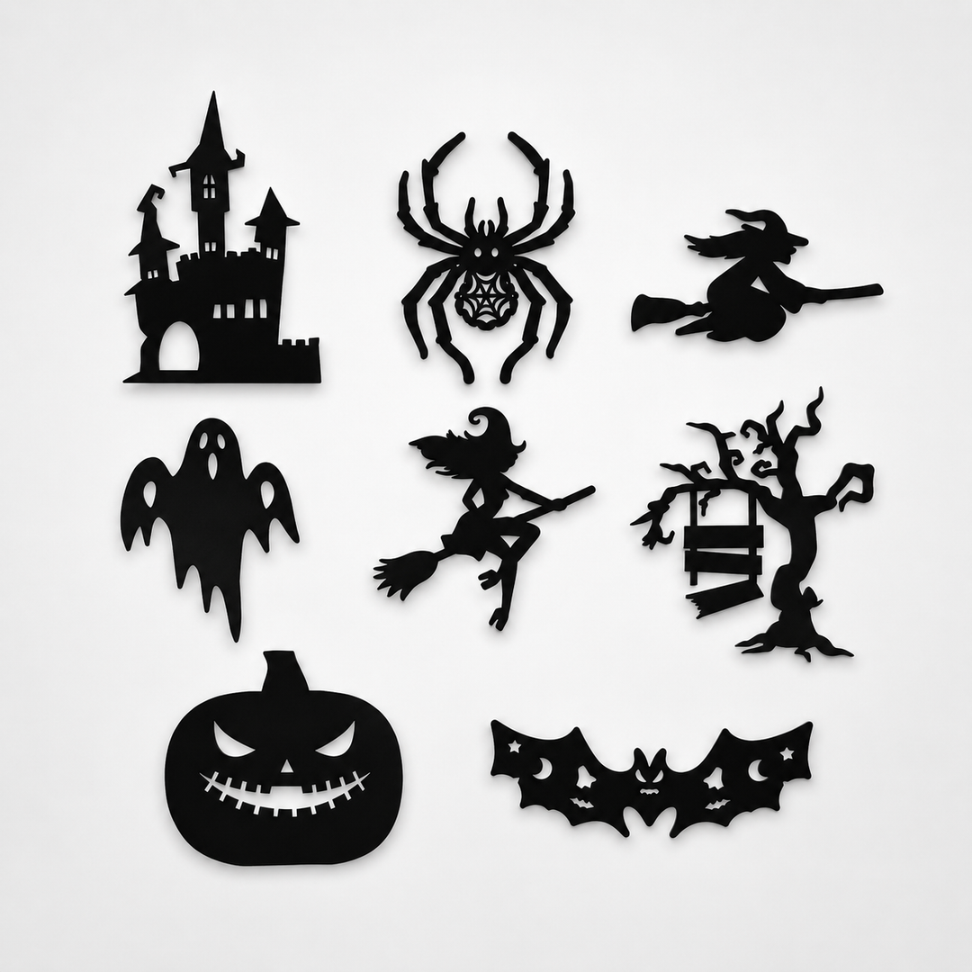 Glowmery – Podświetlana Naklejka na Ścianę w Kształcie Sylwetki na Halloween