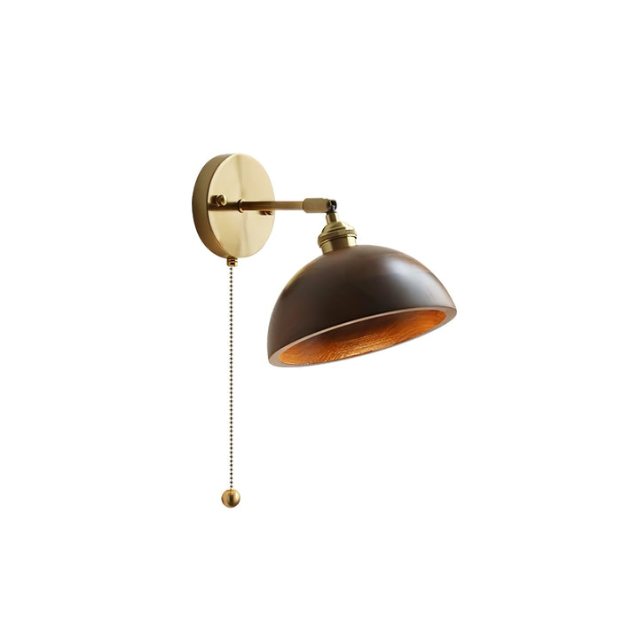 Lampka ścienna Vintage z drewna