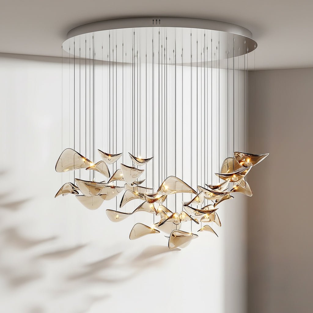 Lampa wisząca "Falujący Liść"