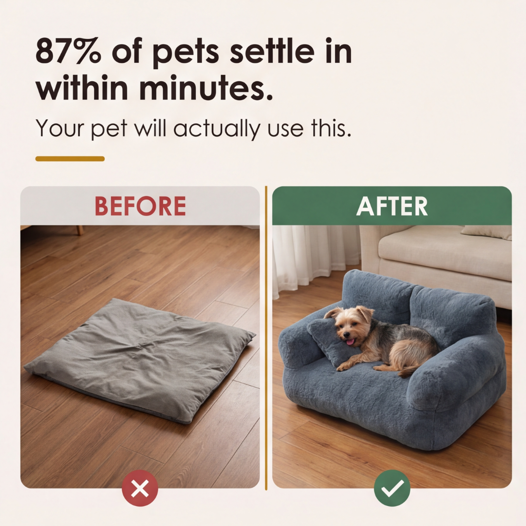 Pawluna – Pluszowa Sofa dla Zwierząt z Praniem w Pralce