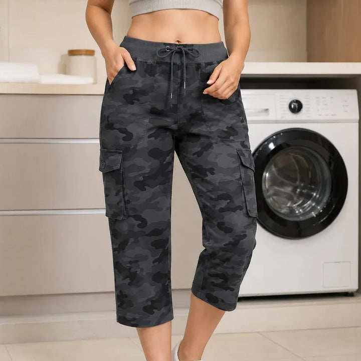 Wearwell – Elastyczne Spodnie Cargo z Gumką w Talii i Wieloma Kieszeniami