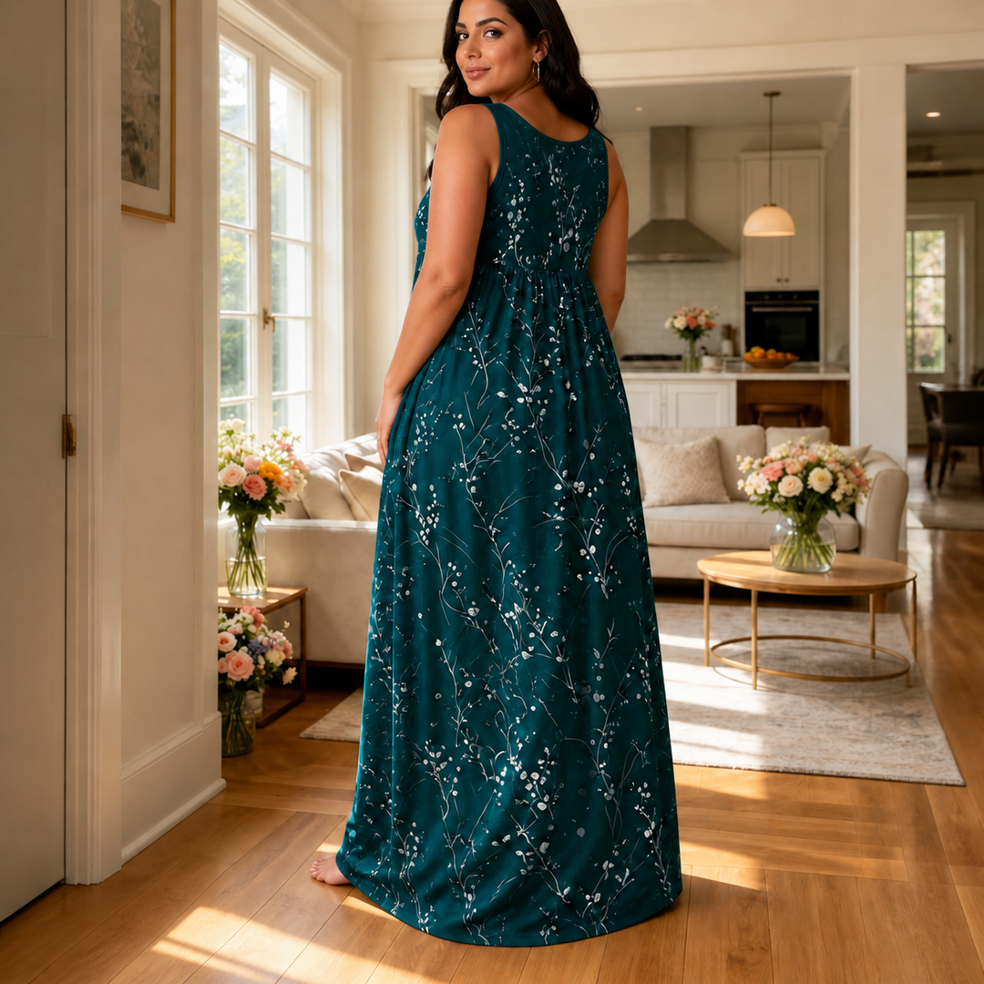 Stillwear – Sukienka Maxi, która opada, nigdy się nie przylega