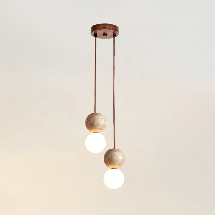 Lampa Wisząca Camille z Travertynu