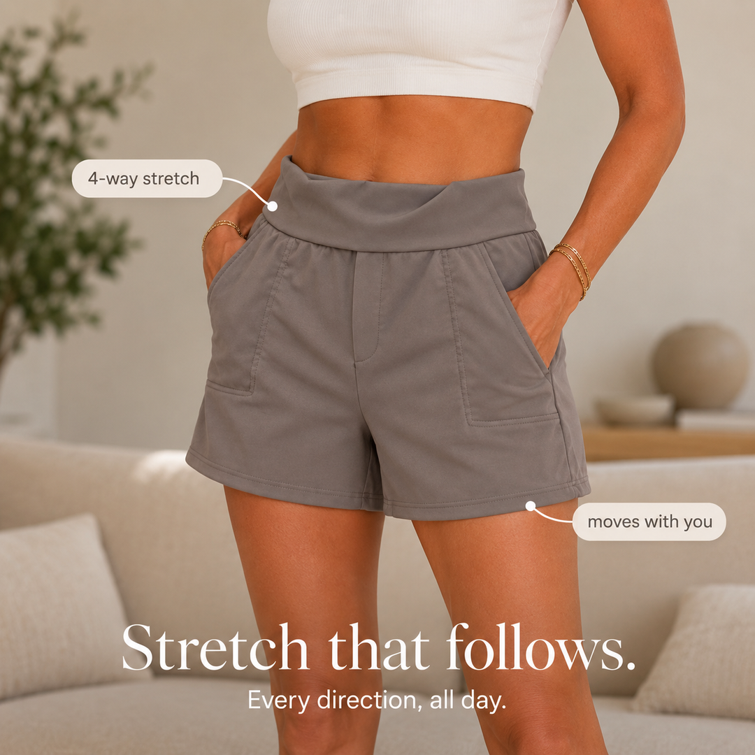Wearbella – Szorty bermudy z wysokim stanem i kieszeniami