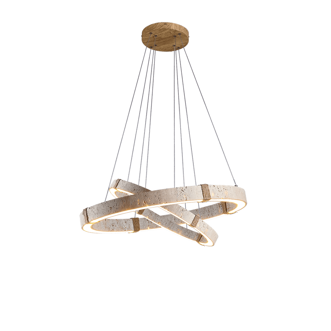 Lampa wisząca z trawertynu Circle