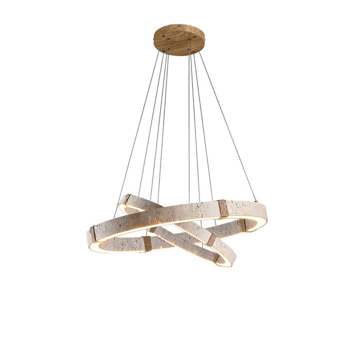 Lampa wisząca z trawertynu Circle