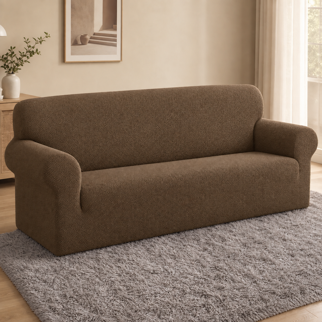 Snugfit – Teksturowana narzuta na sofę z tkaniny jacquard, antypoślizgowa