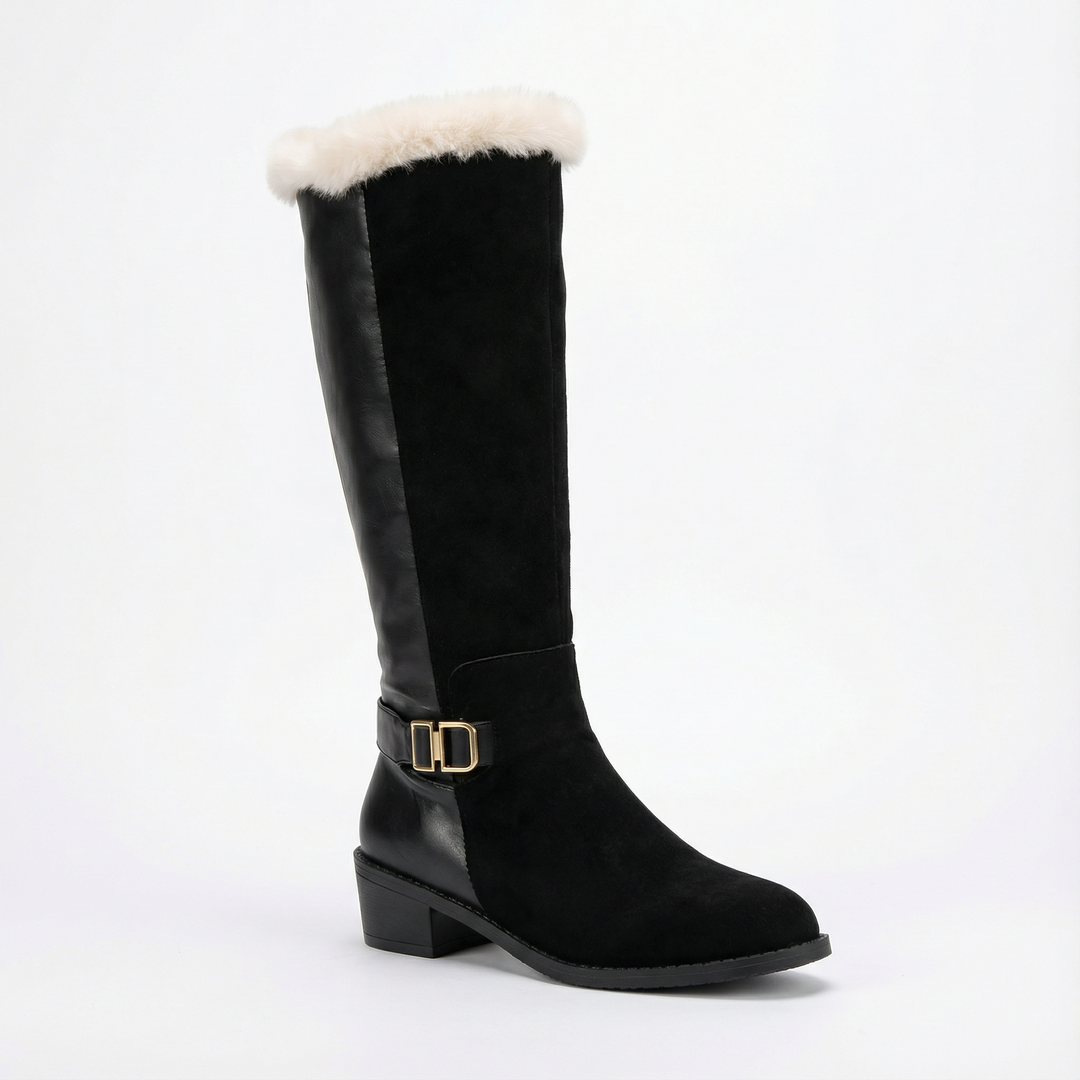 Velara - Damskie zimowe buty za kolano z ociepleniem