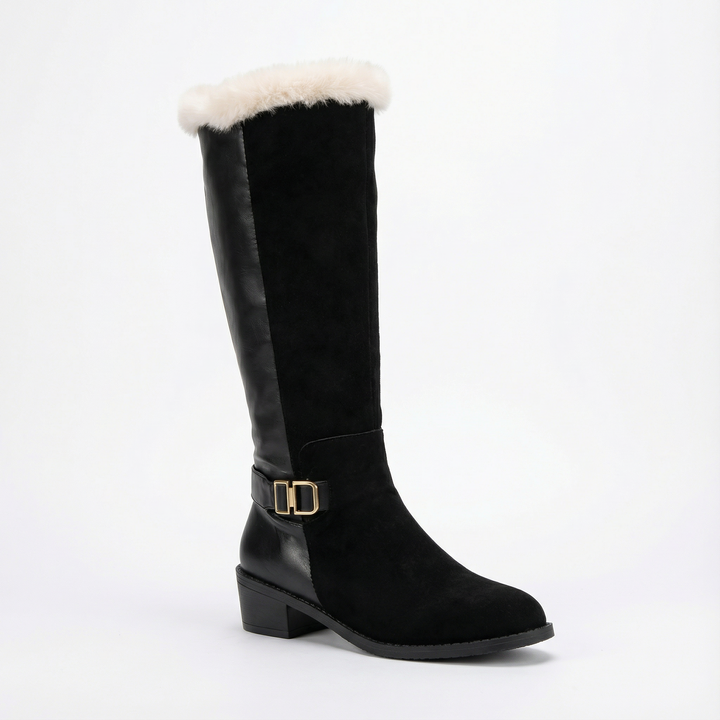 Velara - Damskie zimowe buty za kolano z ociepleniem