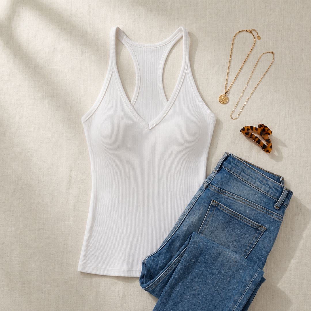 Lunella – Damska tank top z dekoltem w serek