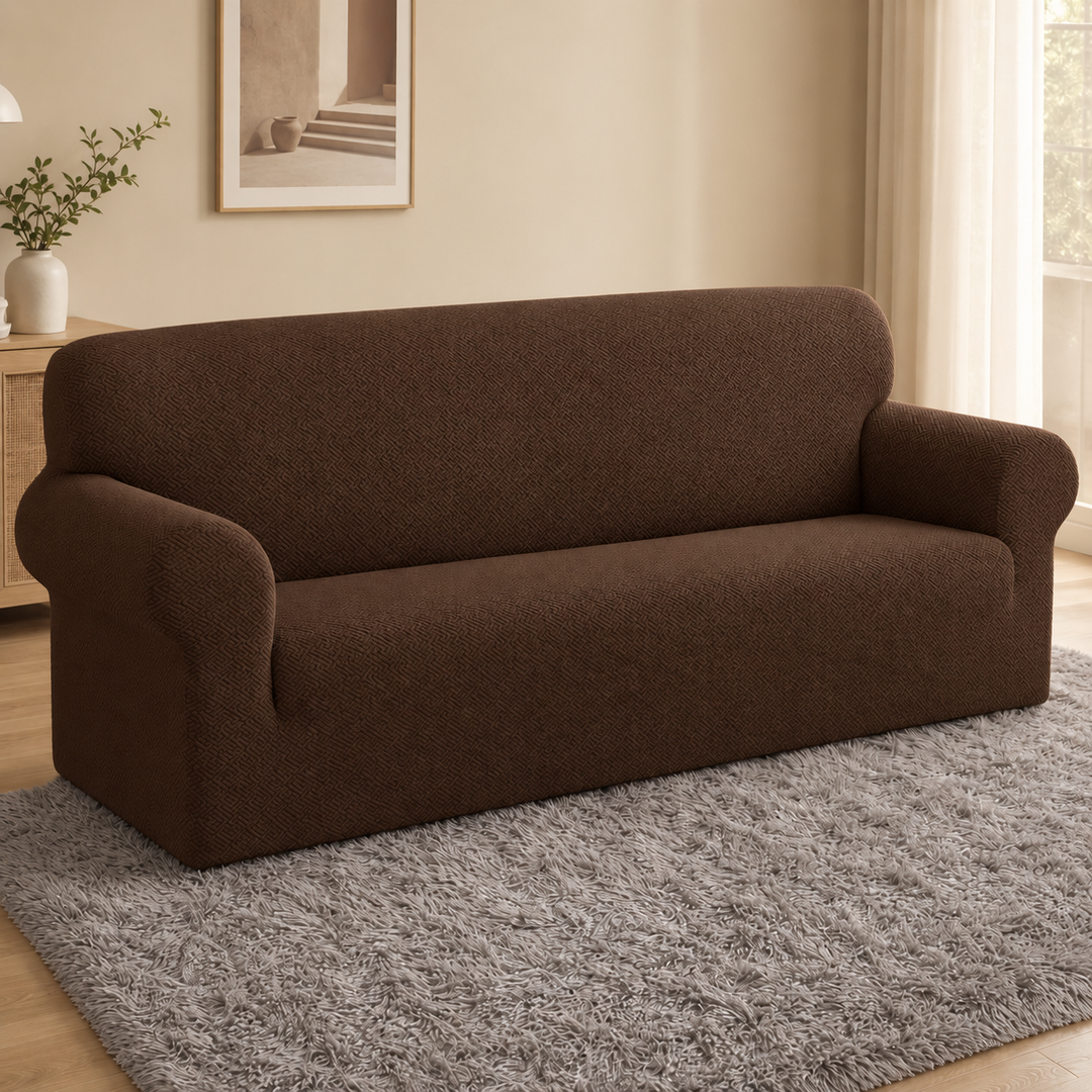 Snugfit – Teksturowana narzuta na sofę z tkaniny jacquard, antypoślizgowa