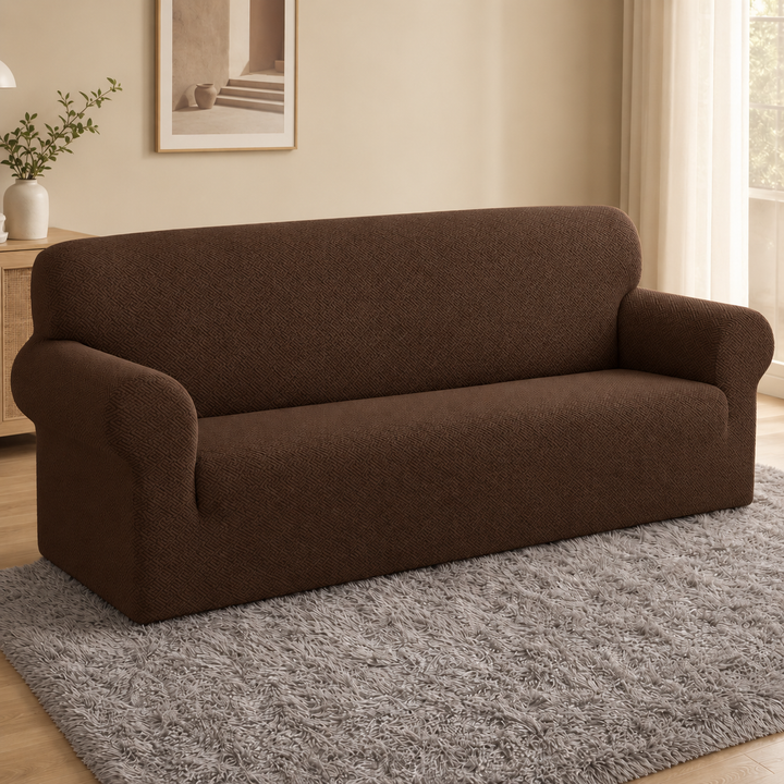 Snugfit – Teksturowana narzuta na sofę z tkaniny jacquard, antypoślizgowa