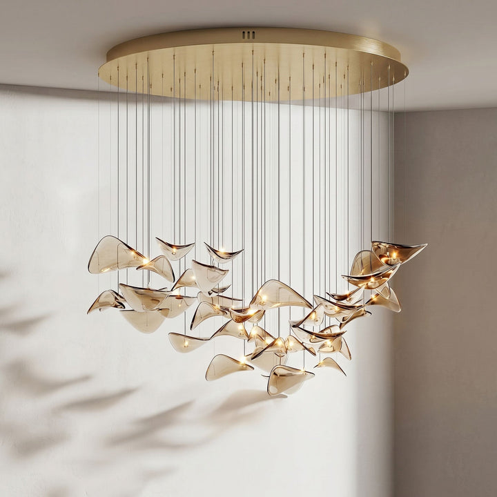 Lampa wisząca "Falujący Liść"