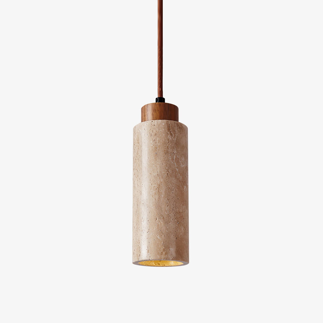 Lampa wisząca Solvara z trawertynu