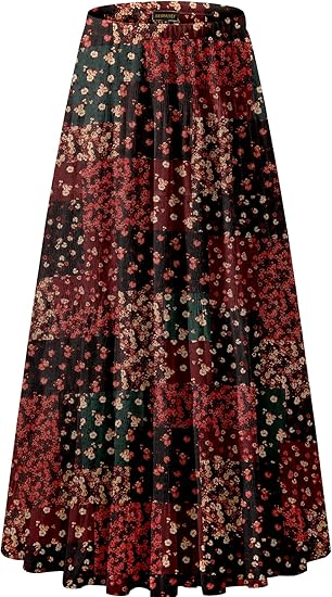 Floressa – Spódnica maxi z podwójną podszewką dla kobiet