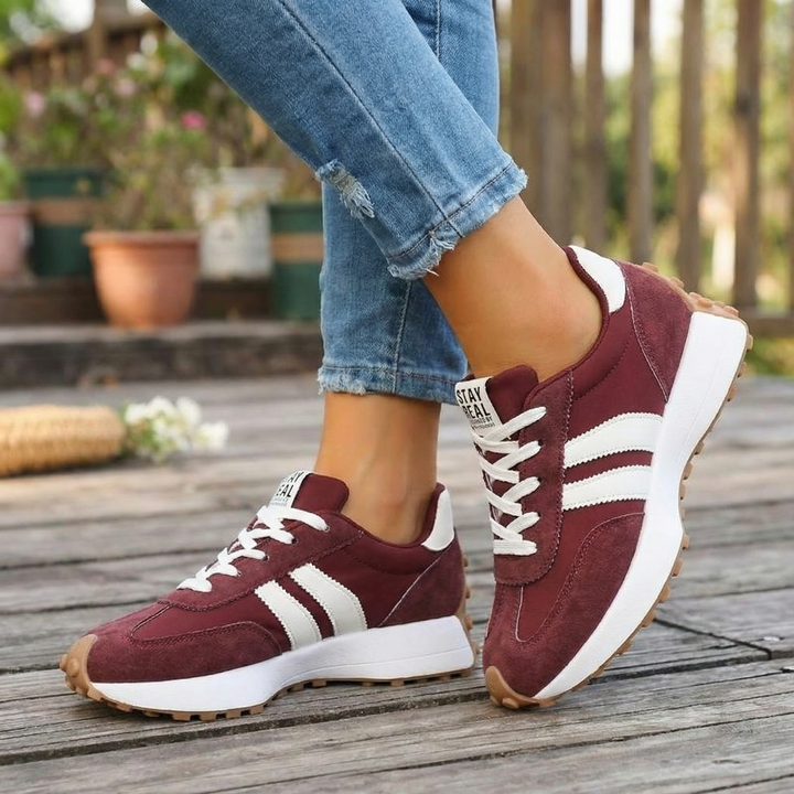 Velora - Retro zamszowe sneakersy dla całodziennych komfortu