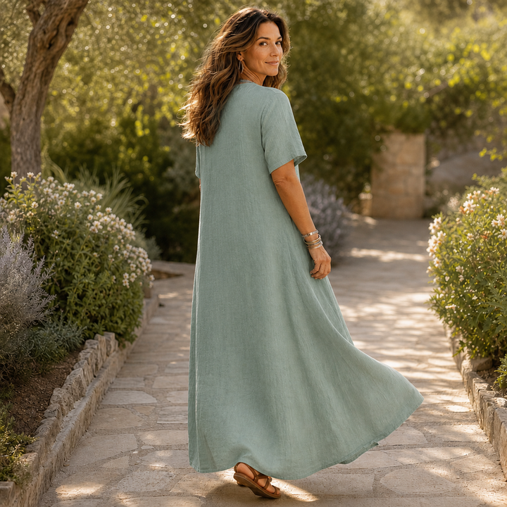 Linaline – Sukienka Maxi z Zaszyciami