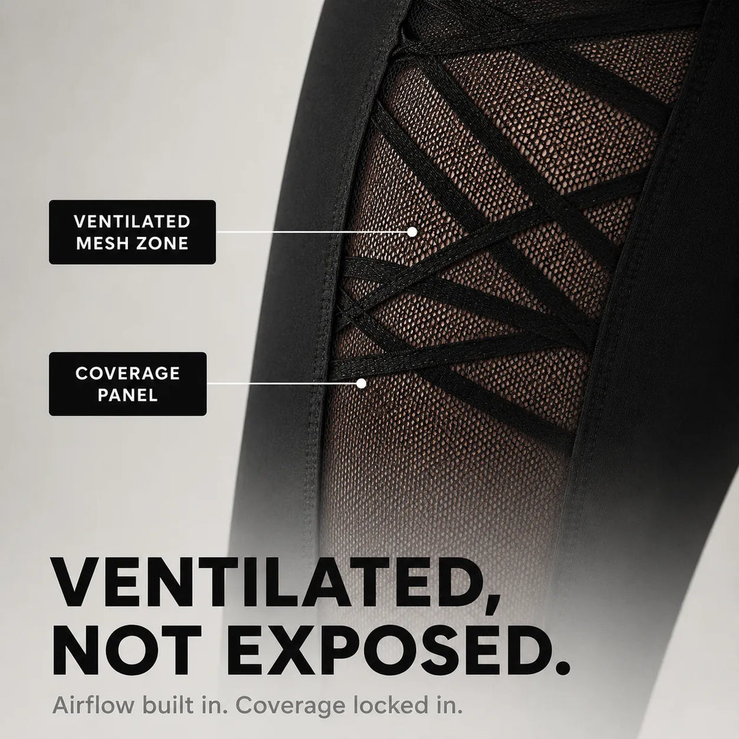 Flexora – Legginsy Capri z wysokim stanem i siateczkowymi bocznymi panelami z kieszenią na telefon