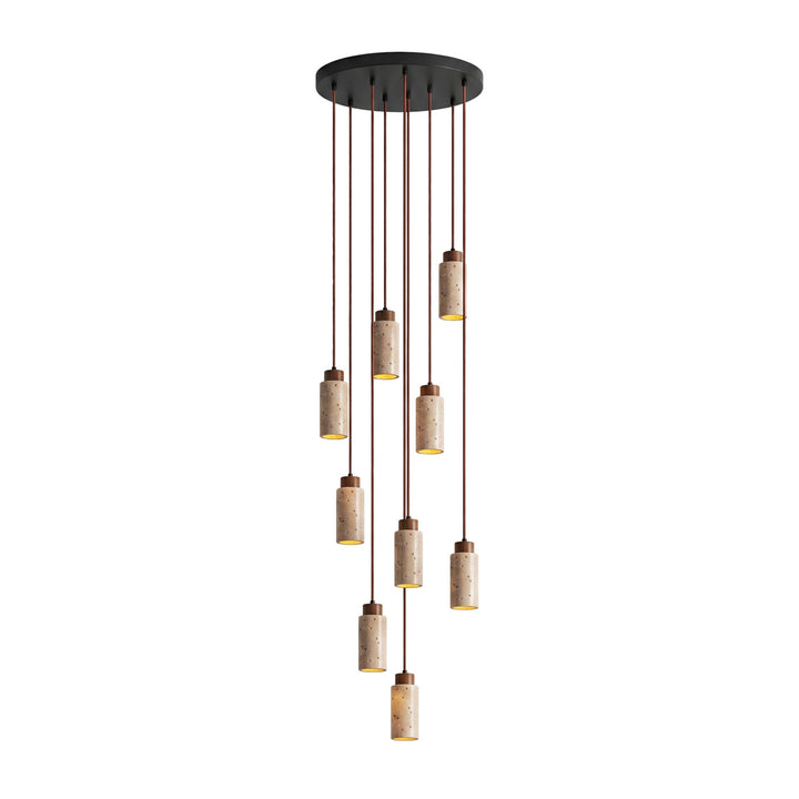 Lampa wisząca Solvara z trawertynu