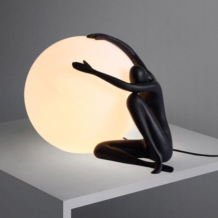 Lampa stołowa humanoidalna z kulą