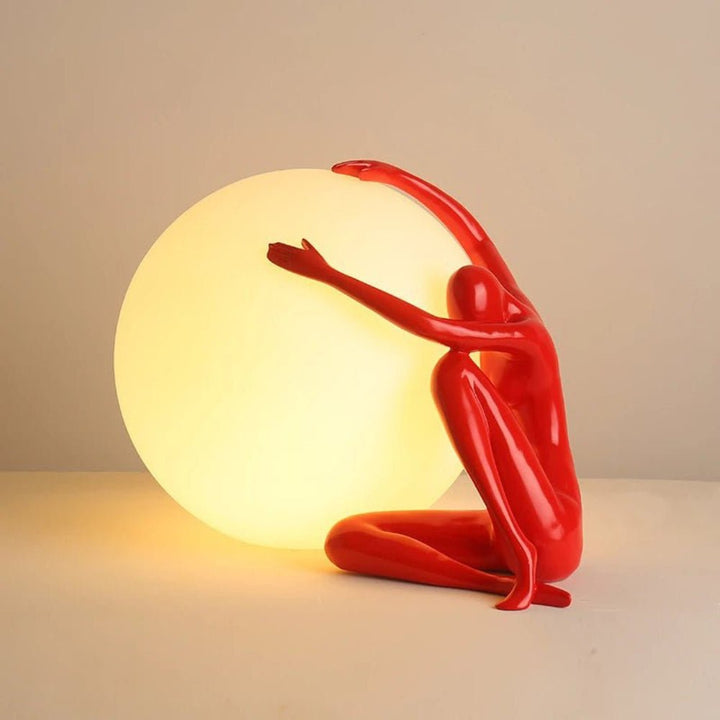 Lampa stołowa humanoidalna z kulą