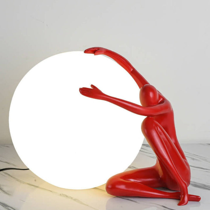 Lampa stołowa humanoidalna z kulą