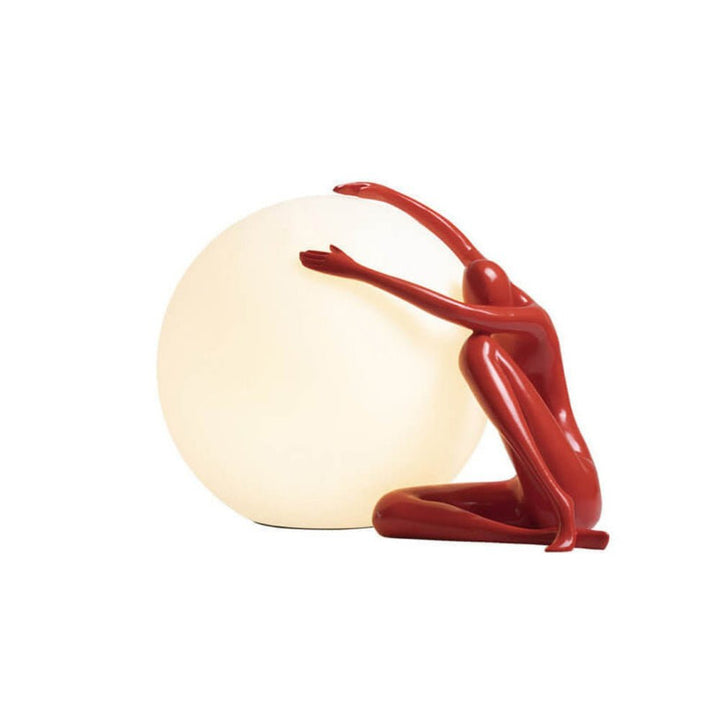 Lampa stołowa humanoidalna z kulą