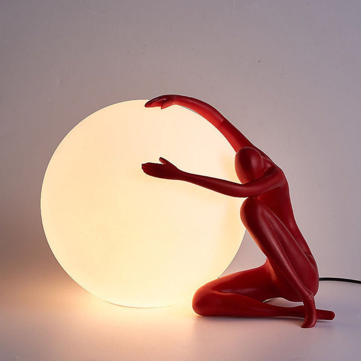 Lampa stołowa humanoidalna z kulą