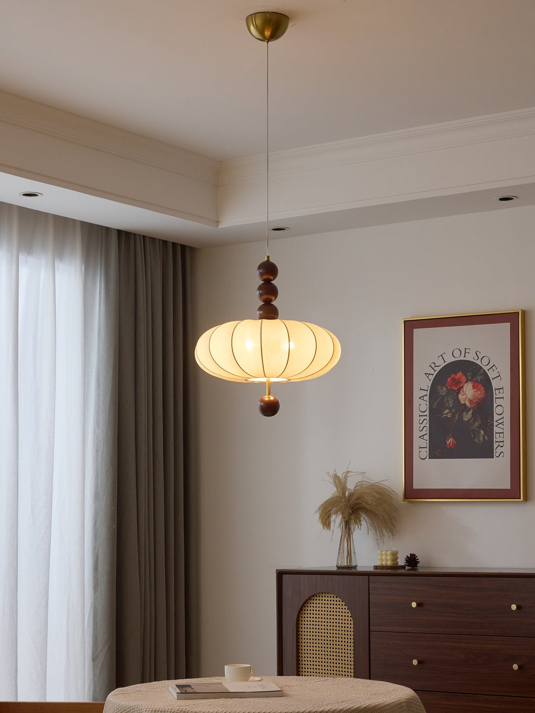 Lampa wisząca Adelaide z tkaniny