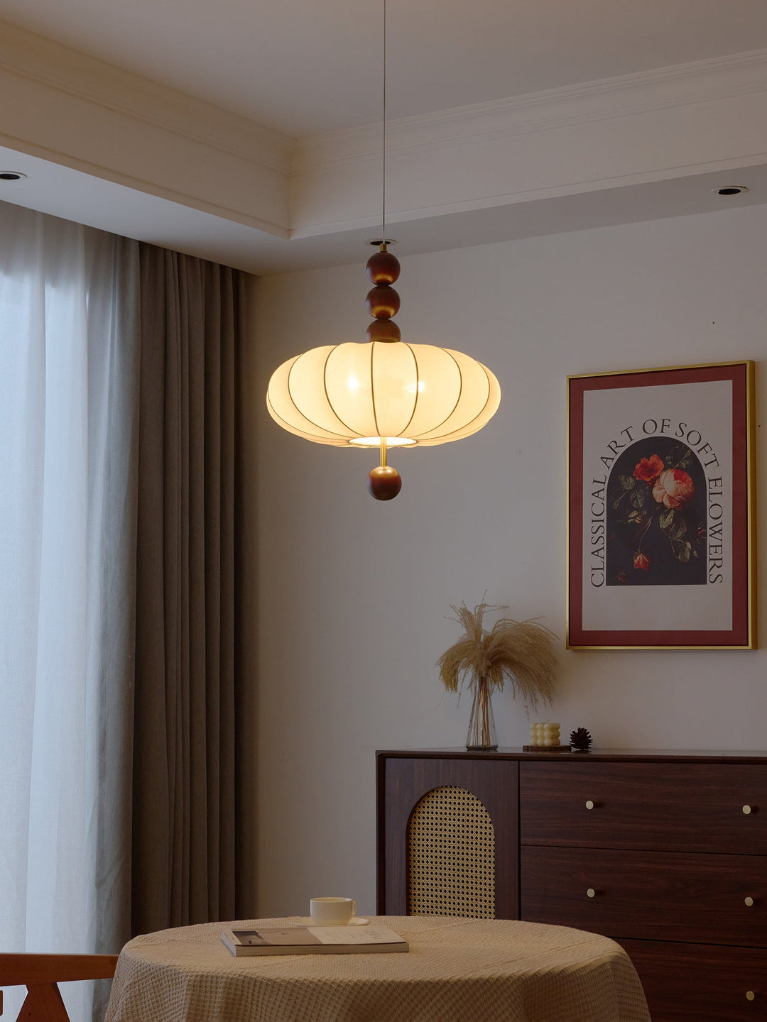 Lampa wisząca Adelaide z tkaniny