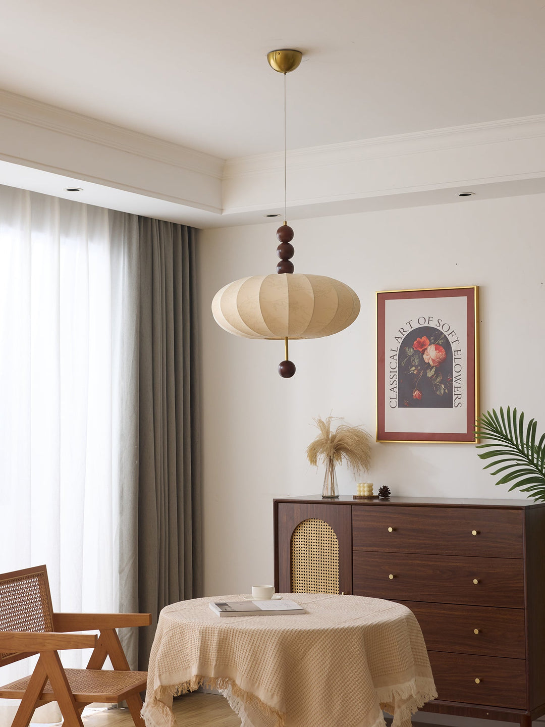Lampa wisząca Adelaide z tkaniny