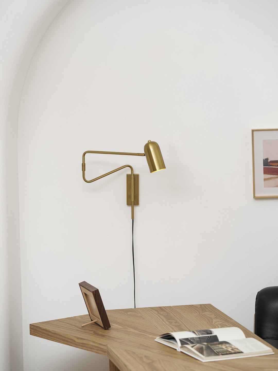 Regulowana Lampa Ścienna z Ramieniem do Wtyczki