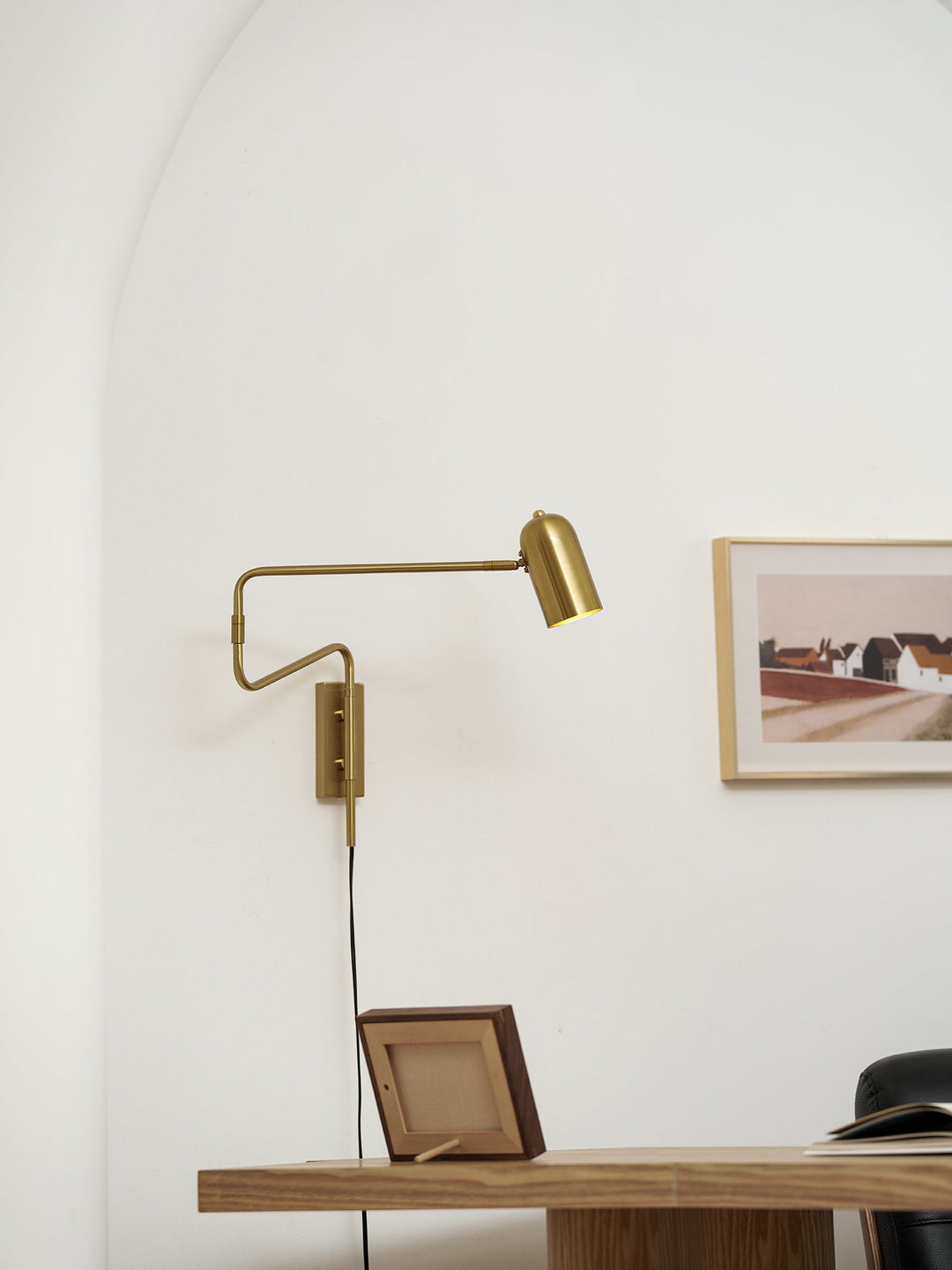 Regulowana Lampa Ścienna z Ramieniem do Wtyczki