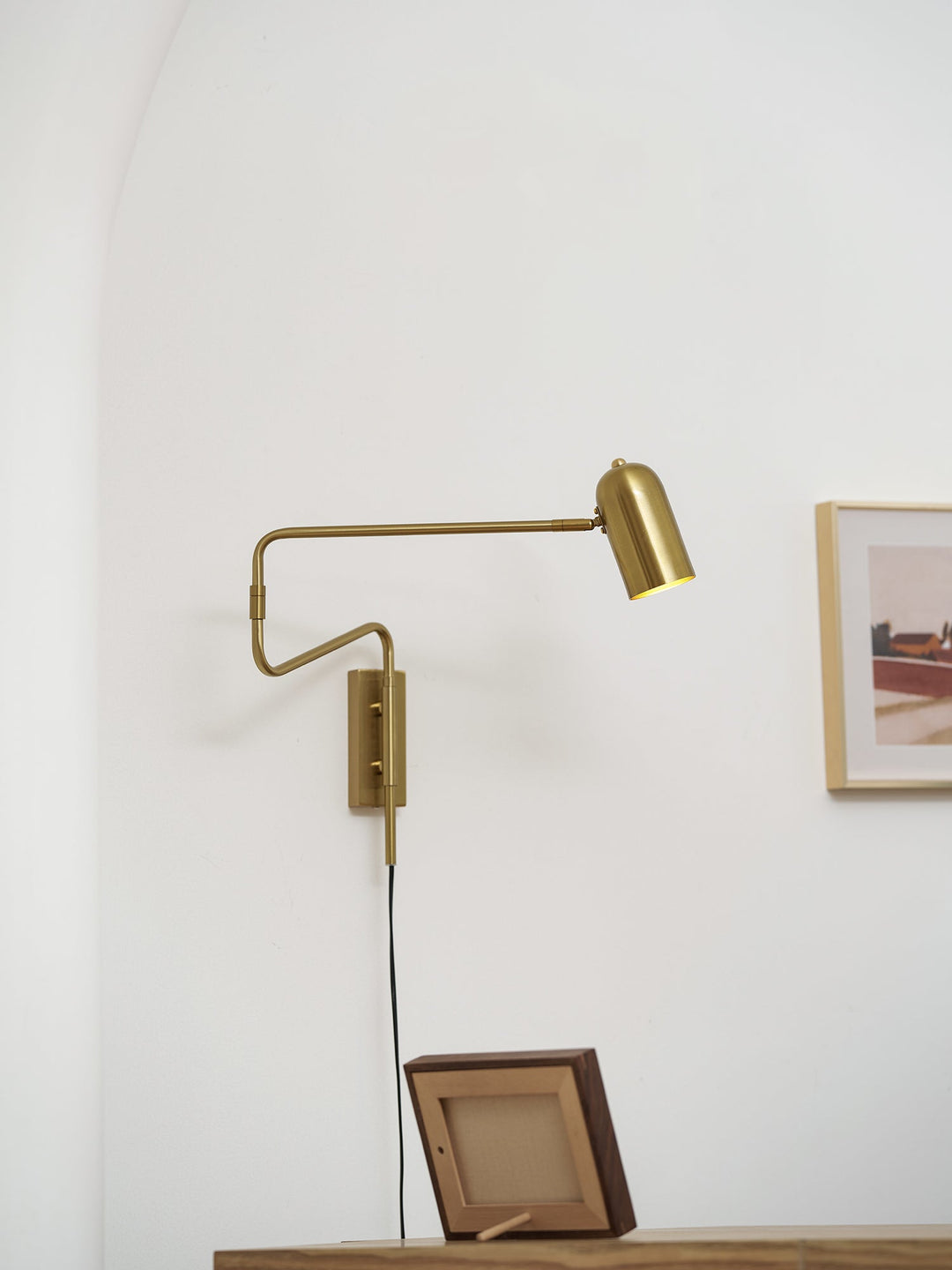 Regulowana Lampa Ścienna z Ramieniem do Wtyczki