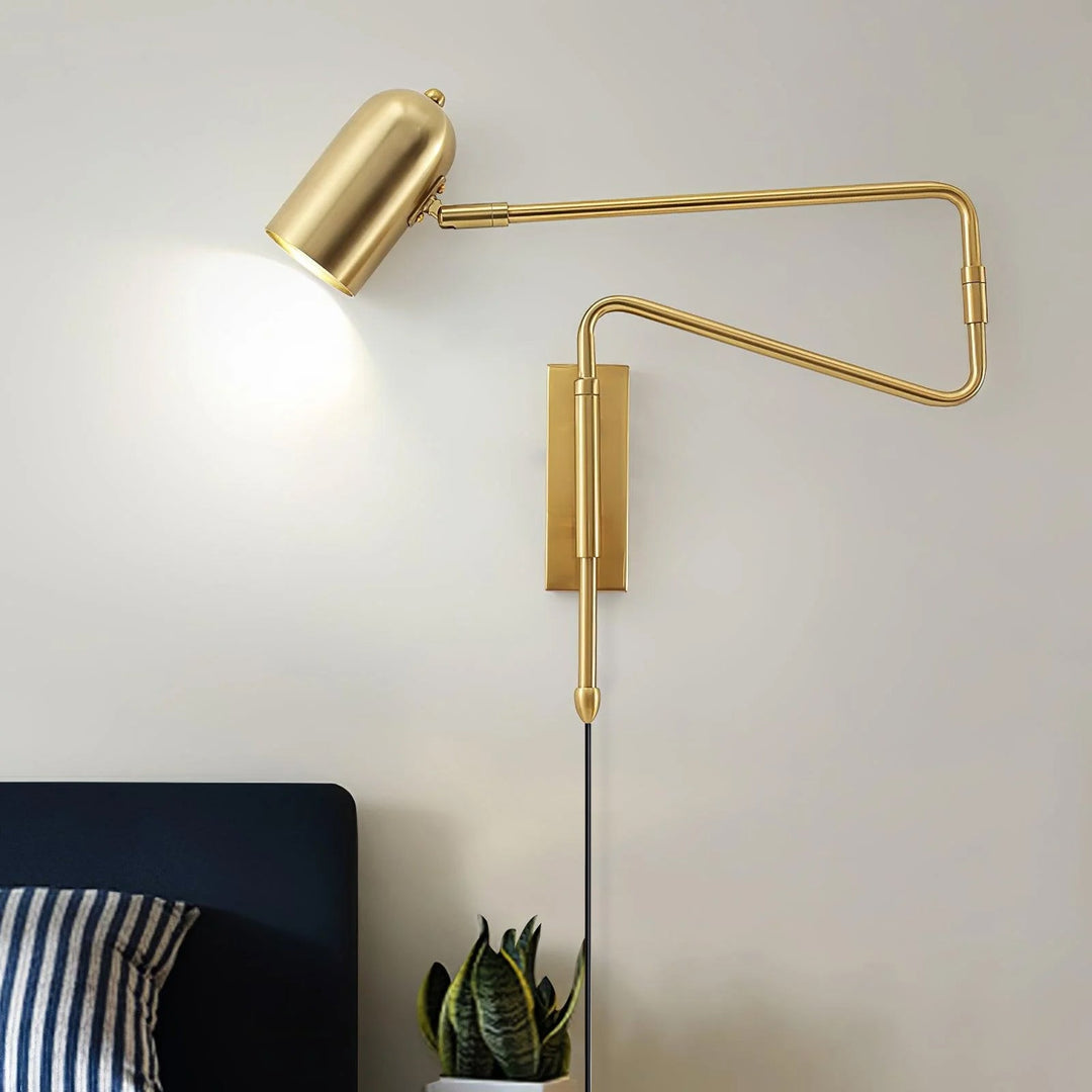 Regulowana Lampa Ścienna z Ramieniem do Wtyczki
