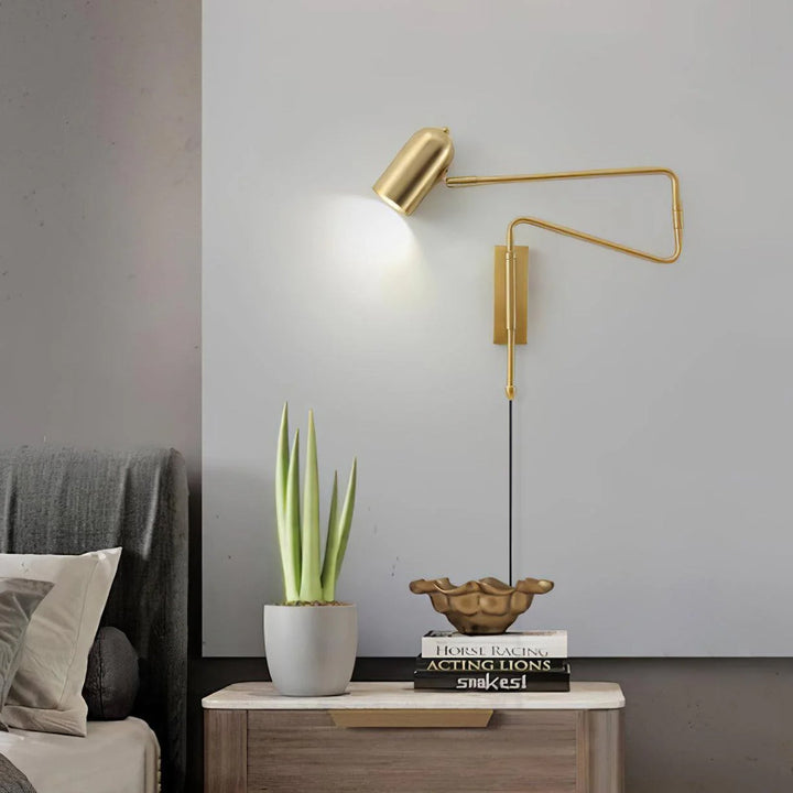 Regulowana Lampa Ścienna z Ramieniem do Wtyczki