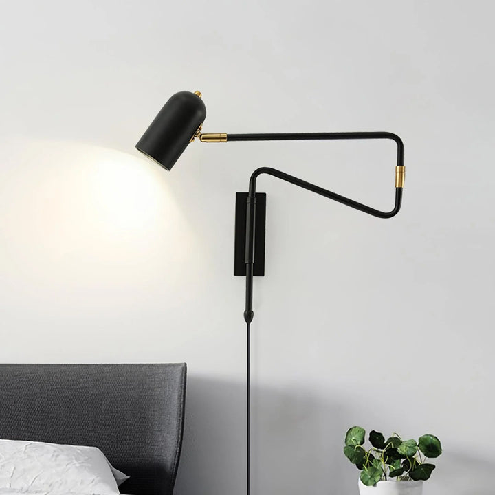 Regulowana Lampa Ścienna z Ramieniem do Wtyczki