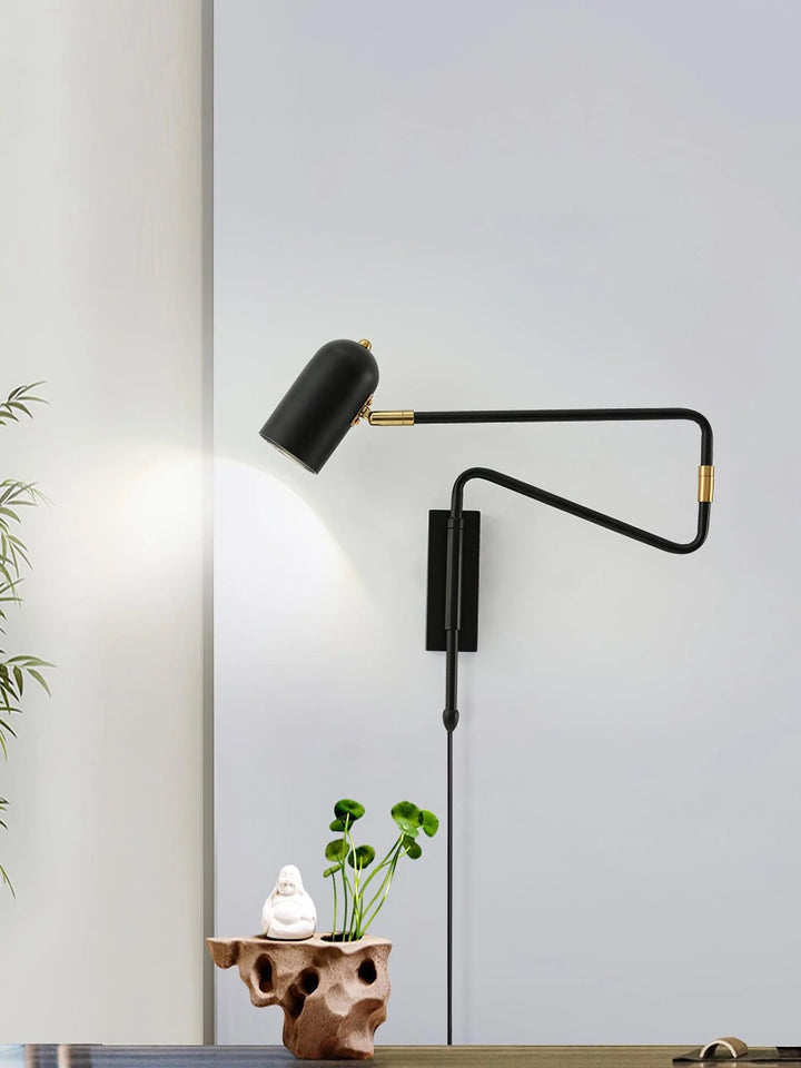 Regulowana Lampa Ścienna z Ramieniem do Wtyczki