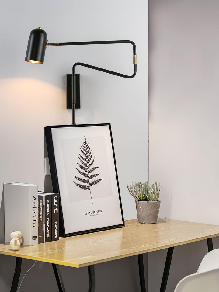Regulowana Lampa Ścienna z Ramieniem do Wtyczki