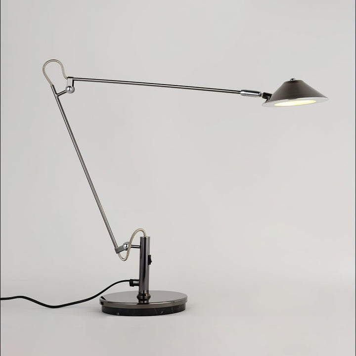 Regulowana Czarna Lampa Biurkowa