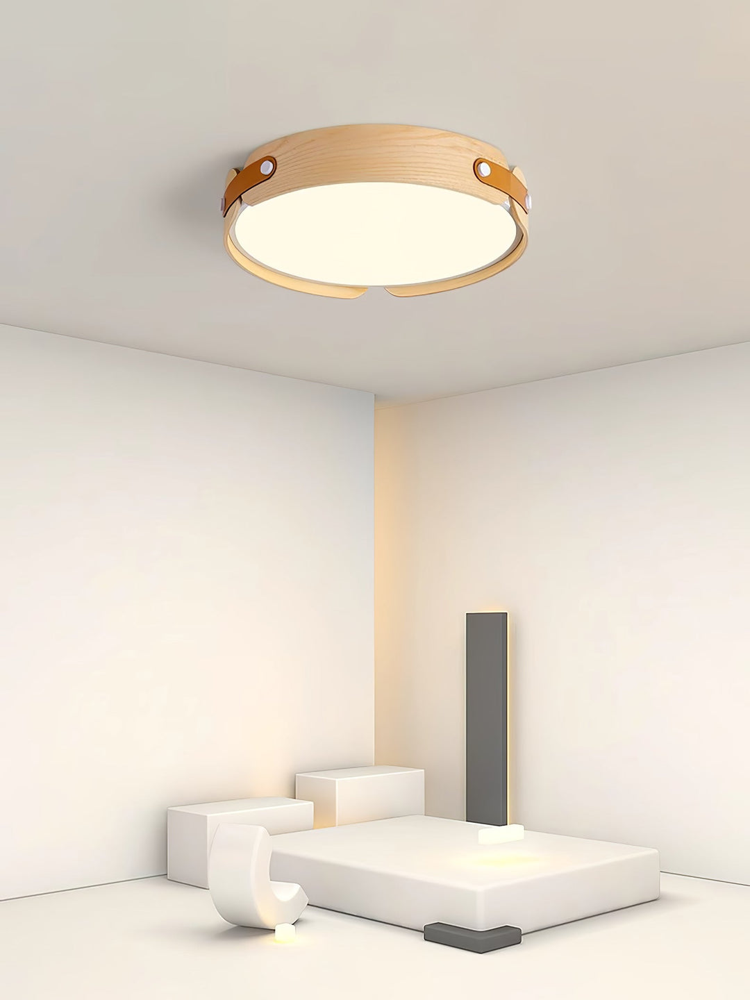 Lampa sufitowa Aiwen z drewna