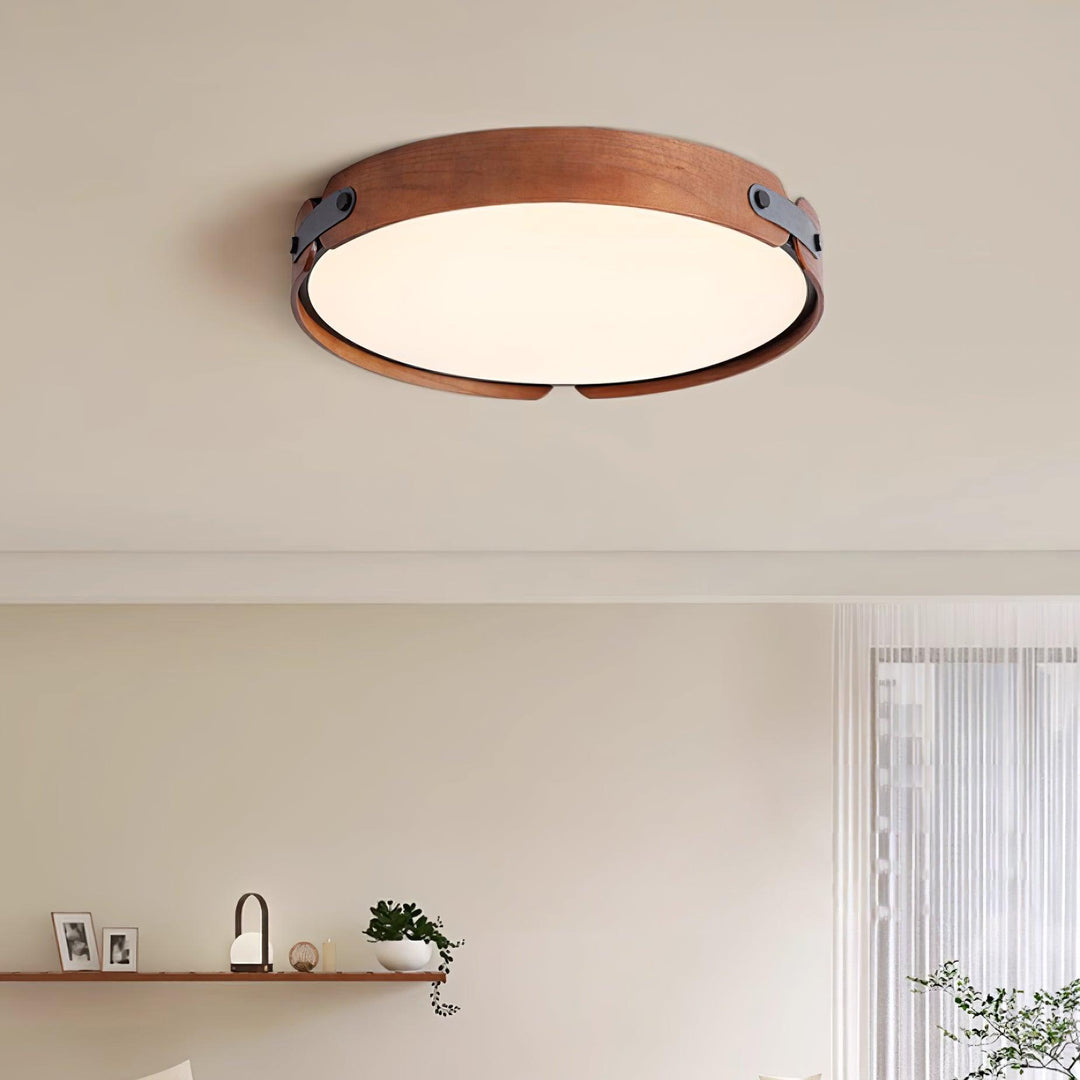 Lampa sufitowa Aiwen z drewna