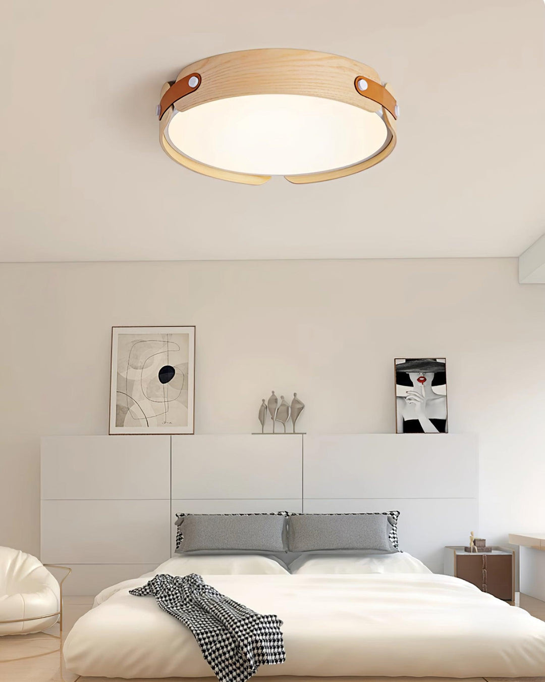 Lampa sufitowa Aiwen z drewna