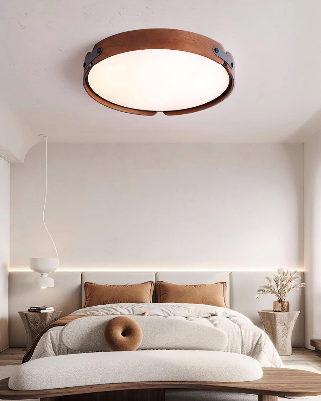Lampa sufitowa Aiwen z drewna
