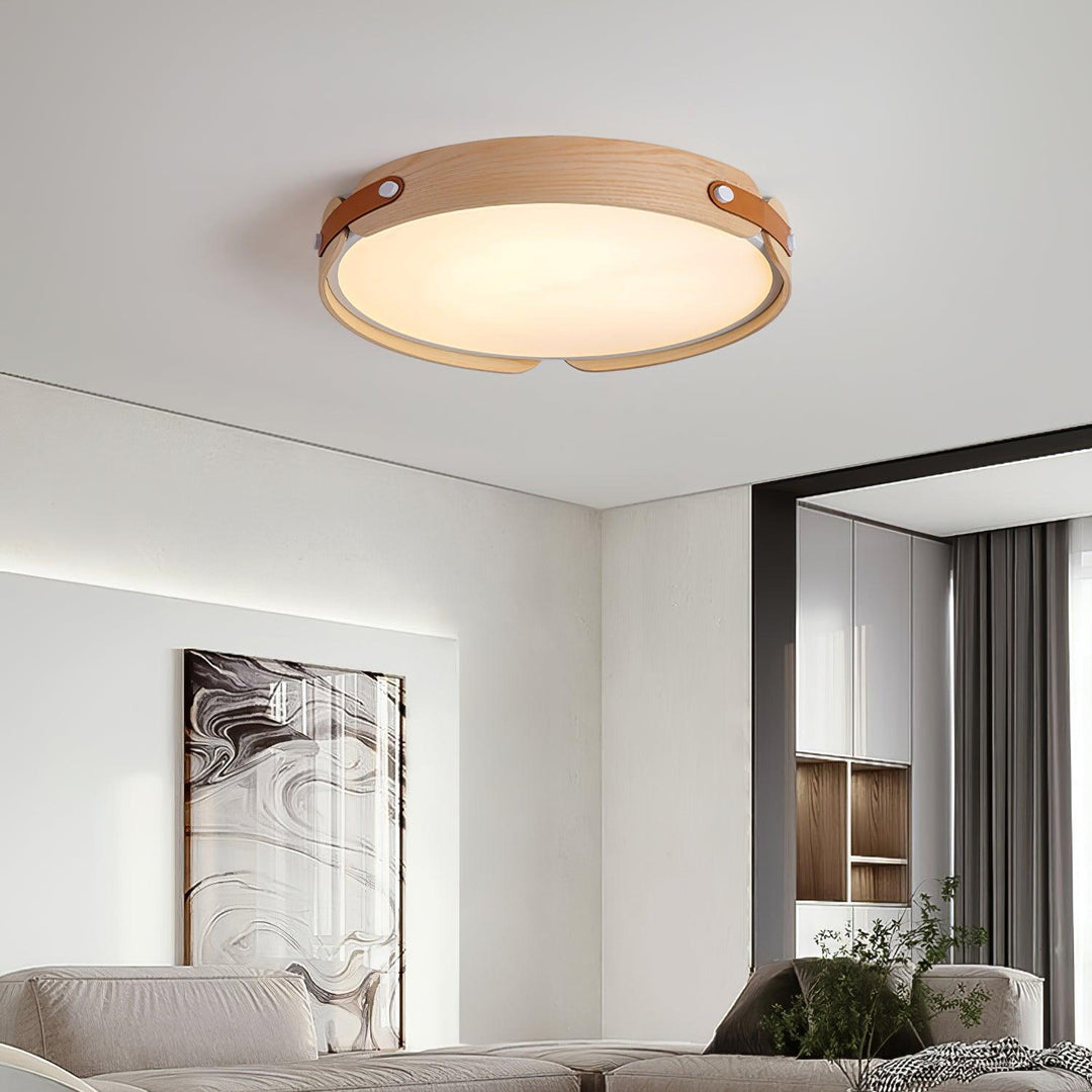Lampa sufitowa Aiwen z drewna