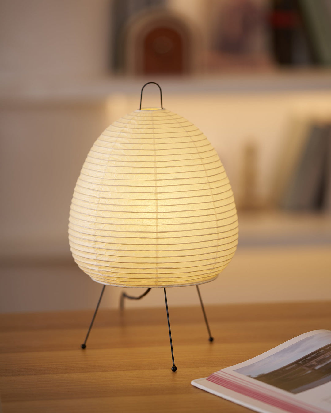 Japońska Lampa Stołowa z Latarenką