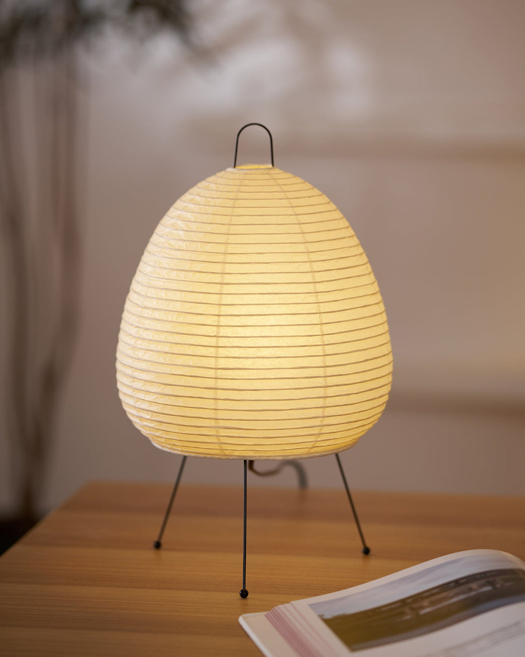 Japońska Lampa Stołowa z Latarenką