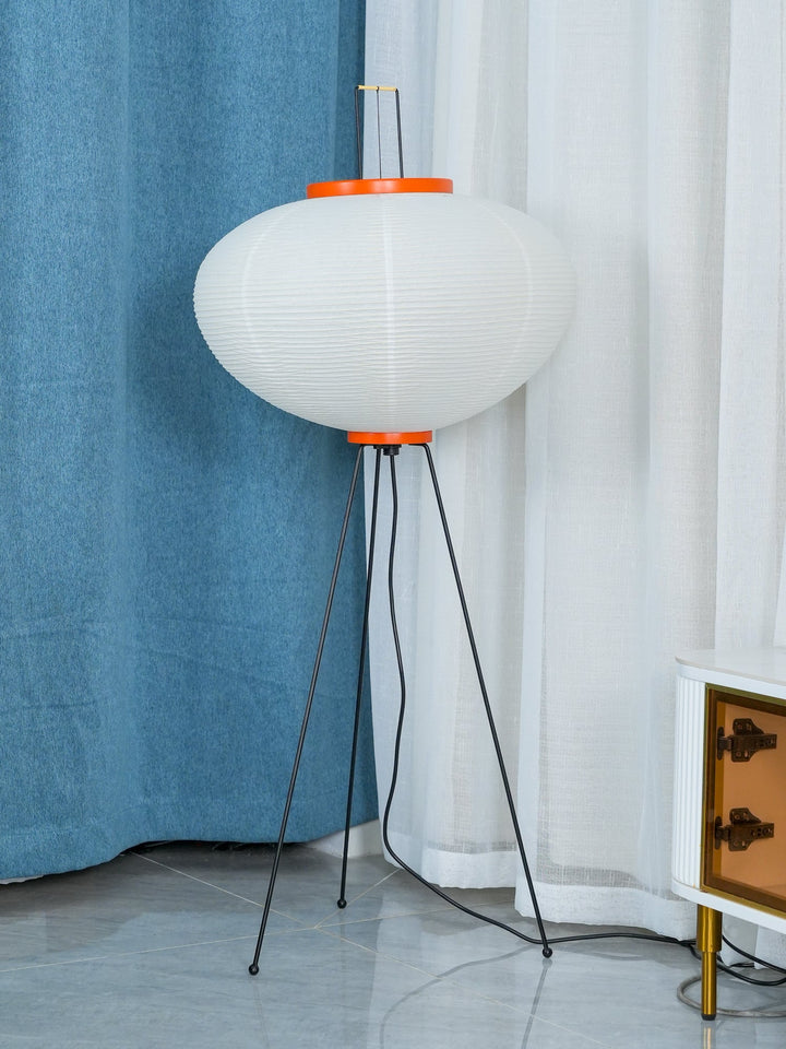 Lampa podłogowa z papieru ryżowego