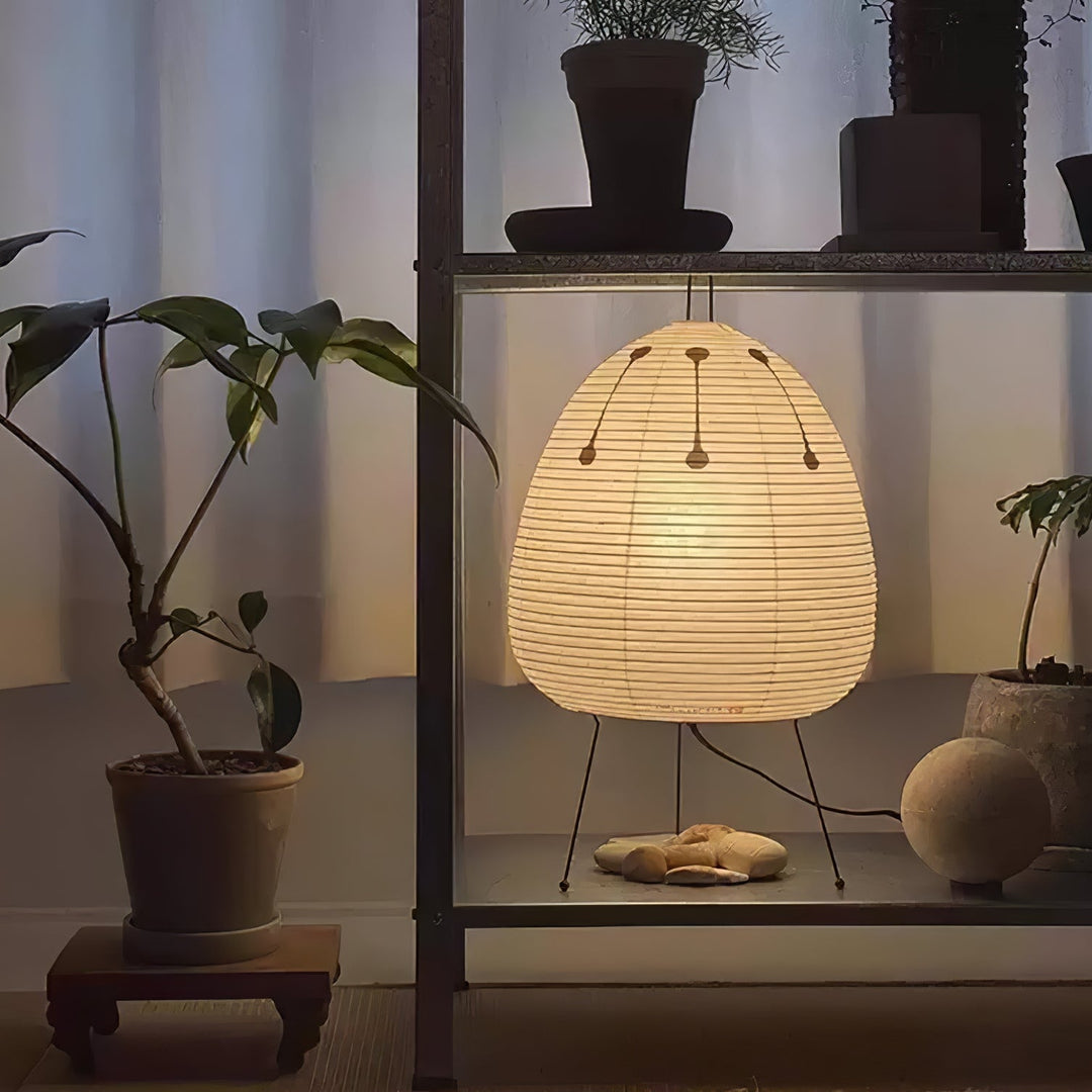 Japońska Lampa Stołowa z Latarenką